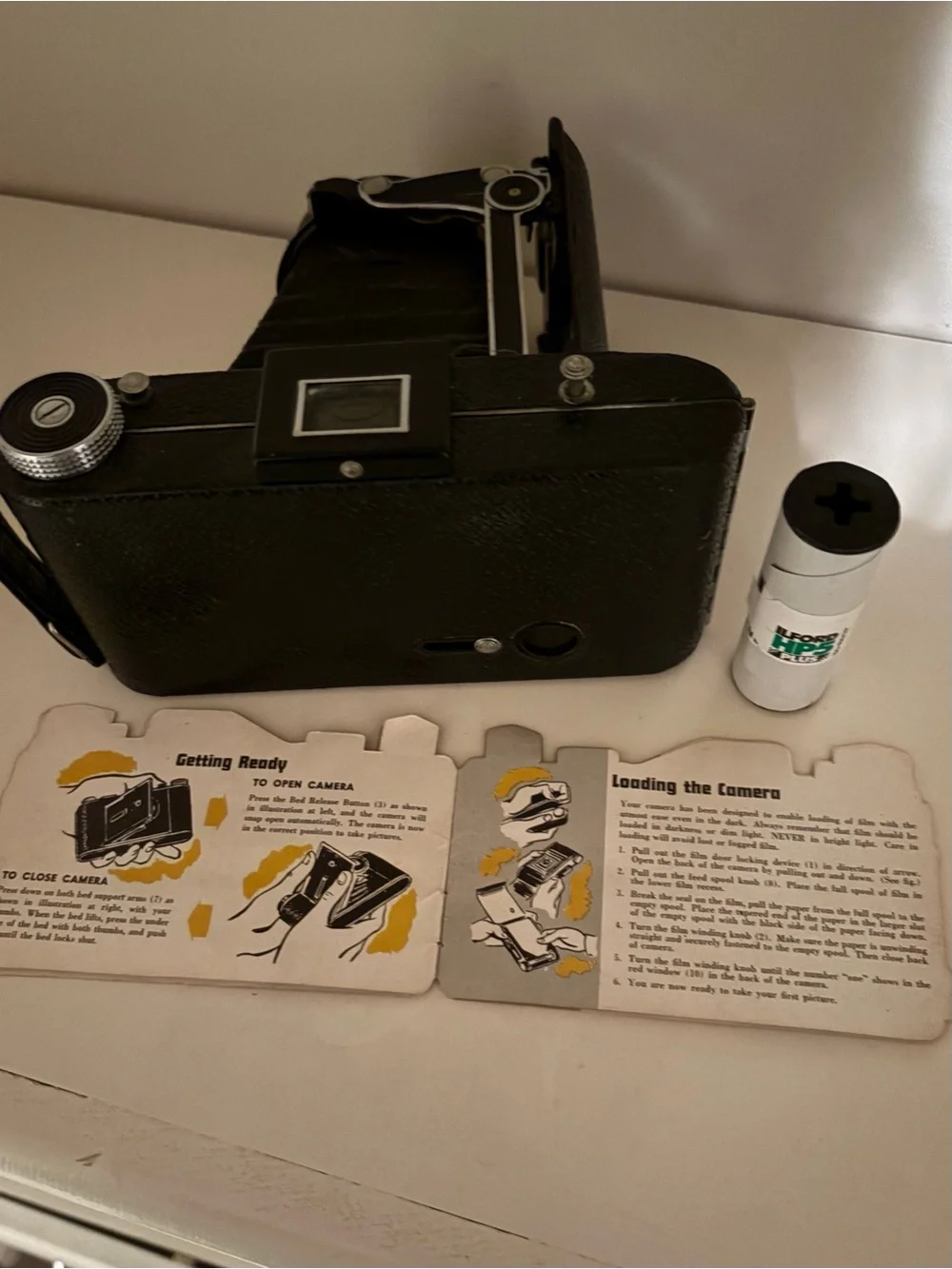 Kodak Black Art Deco Vintage Folding Six-20 Camera